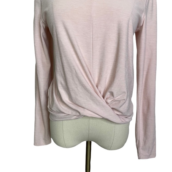 Old Navy pale pink long sleeve waist tie knit top M 3167 - Picture 5 of 8